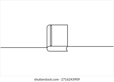 Um desenho de arte de uma linha contínua do design de livro