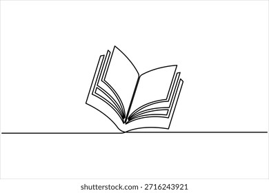Dibujo continuo del arte de una línea del diseño del libro
