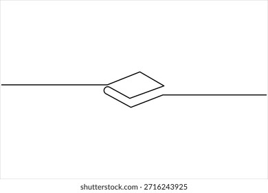 Um desenho de arte de uma linha contínua do design de livro