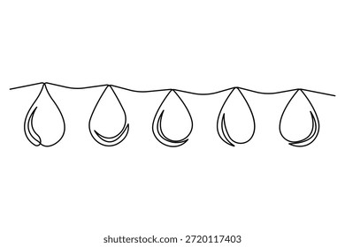 Dibujo de arte continuo de una línea del día del agua de la tierra. Ilustración vectorial de concepto de arte de línea del día mundial del agua