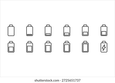 Continuous one line art drawing of battery symbol design vector art illustration