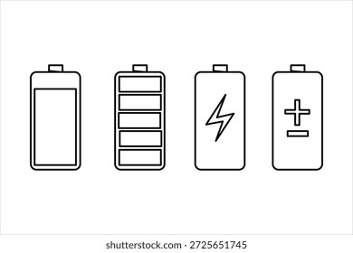 Dibujo continuo de una línea de arte de la ilustración de Arte vectorial de diseño de símbolo de batería