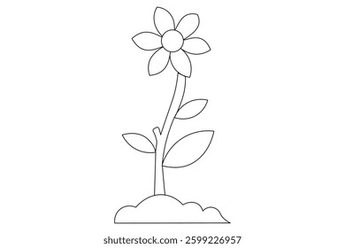 Continuous one line art environment earth day vector icon

