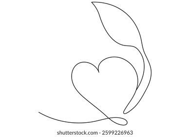 Continuous one line art environment earth day vector icon
