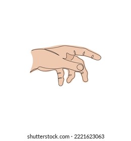 Arte continuo de una línea de mano humana