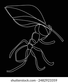 Continuous one line art of a labour day