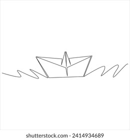 Kontinuierliches Einzeilenboot, mit dem die Vektorgrafik-Gestaltung der Linie entworfen wird