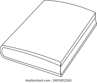 Continuous one line book drawing art design