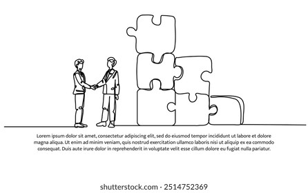 Continuous one line design of cooperation to increase. Minimalist style vector illustration on white background.