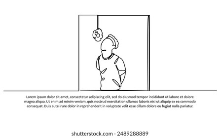 Diseño continuo de una línea de dirgahayu indonesia celebrando competiciones. Ilustración vectorial de estilo minimalista sobre fondo blanco.