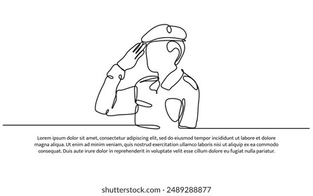 Continuous one line design of indonesian independence day.Minimalist style vector illustration on white background.