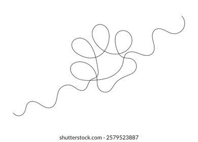 Continuous one line dog paw with black and white vector image