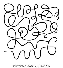 Kontinuierliche Zeichnung von einer Linie. Moderne minimalistische Kunstdruckvektorgrafik aus dem Mittelalter. Abstrakter, zeitgenössischer, ästhetischer Hintergrund