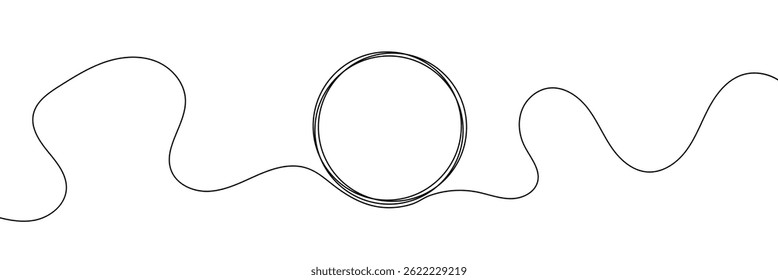 Continuous one line drawing abstract music note background, notes vector illustration. EPS 10 . 