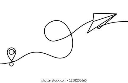 5,372 One line airplane Images, Stock Photos & Vectors | Shutterstock