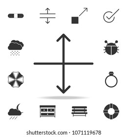 Continuous one line drawing of arrow pointing up and down icon. Detailed set of web icons. Premium quality graphic design. One of the collection icons for websites, web design on white background