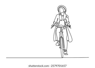 Continuous one line drawing autumnal lifestyle concept. Doodle vector illustration.