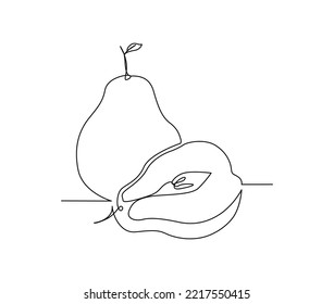 Dibujo continuo de una línea de diseño vectorial aguacate. Ilustración vectorial de una sola línea de fruto de aguacate.
