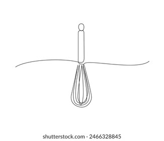 Continuous one line drawing of Balloon Whisk. Balloon Whisk simple outline vector illustration. Editable stroke.