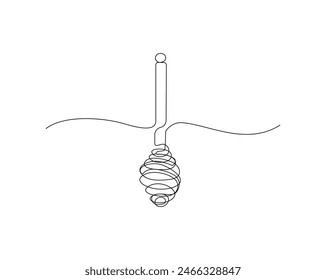 Continuous one line drawing of Balloon Whisk. Balloon Whisk simple outline vector illustration. Editable stroke.