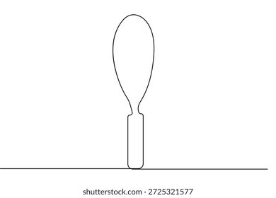 Continuous one line drawing of a balloon whisk kitchen tool minimalist style vector illustration