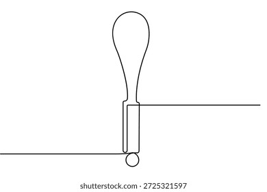 Continuous one line drawing of a balloon whisk kitchen tool minimalist style vector illustration