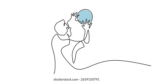 Dibujo continuo de una línea de un jugador de baloncesto saltando a disparar. Vector minimalista que muestra acción dinámica, competencia y juego profesional.