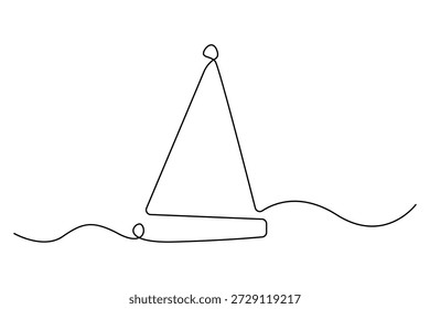 Dibujo continuo de una línea de sombrero de gorro Ilustración vectorial de concepto de sombreros de invierno
