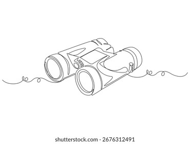 Dibujo continuo de una línea Binoculares