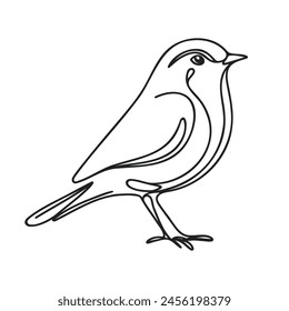 Continuous one line drawing bird. Minimalist bird, outline design.