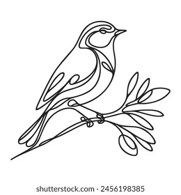 Continuous one line drawing bird. Minimalist bird, outline design.