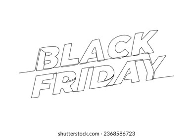 Continuous one line drawing Black Friday concept. Athletes playing with ball. Doodle vector illustration.