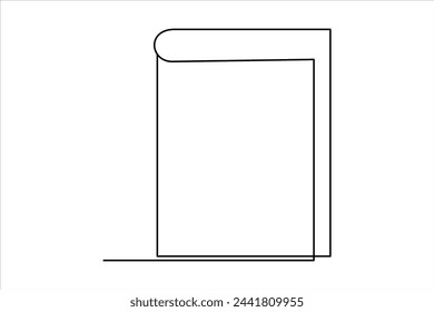 Dibujo continuo de una línea de un icono de libro. ilustración vectorial de esquema