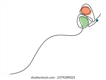 Continuous one line drawing of Butterfly. Simple flying butterfly shaped love line art vector illustration with editable Stroke.
	
