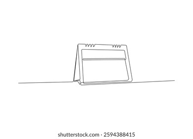 Continuous One Line Drawing of a Calendar, Minimalist Line Art Icon, Simple Planner Illustration