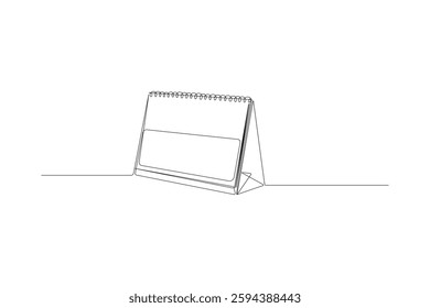 Continuous One Line Drawing of a Calendar, Minimalist Line Art Icon, Simple Planner Illustration