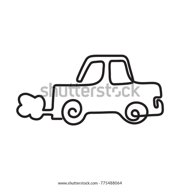 Continuous One Line Drawing Car Stock Vector (Royalty Free) 775488064