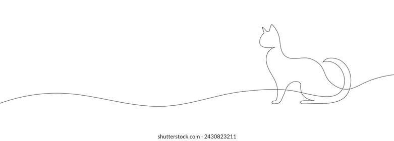 Dibujo continuo de una línea de Cat