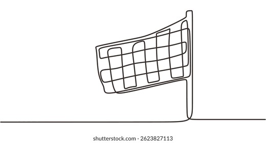 Continuous One Line Drawing Checkered Flag Waving. Minimalist race victory competition finish line speed winning vector.