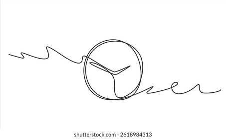 Continuous one line drawing clock icon with doodle hand drawn style. Vector illustration on white background. Editable stroke. Doodle outline vector illustration	
