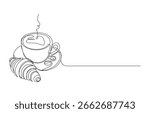 Continuous one line drawing of coffee beans. One line Coffee cup, Coffee cup continuous line sketch tea icon cafe sketch drink single art outline mug logo food,
