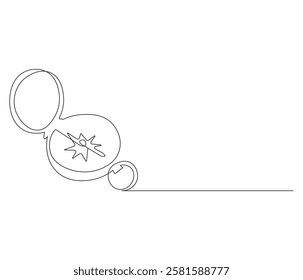 Continuous one line drawing of compass. Single line drawing illustration of navigate. Compass concept vector art. Doodle line illustration.
