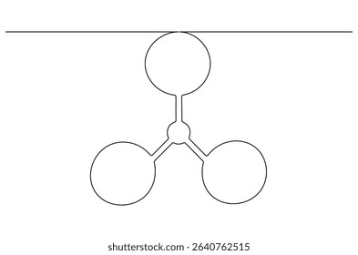 Continuous one line drawing of The connection of business team. Single line drawing illustration of Showing the nodes. symbol template for web design concept vector art. Doodle line illustration.
