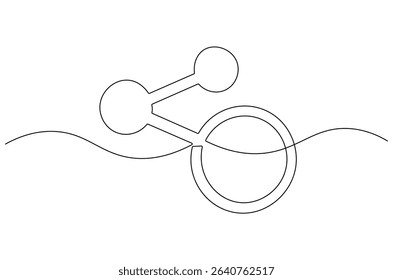 Continuous one line drawing of The connection of business team. Single line drawing illustration of Showing the nodes. symbol template for web design concept vector art. Doodle line illustration.