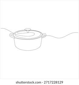 Dibujo continuo de una línea de concepto de utensilio de cocina concepto de utensilio de cocina Ilustración vectorial de diseño de arte de línea simple