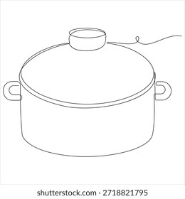 Dibujo continuo de una línea de concepto de utensilio de cocina concepto de utensilio de cocina Ilustración vectorial de diseño de arte de línea simple