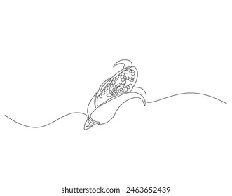 Continuous one line drawing of corn crop for farm. One line drawing illustration of corn from agriculture. fresh maize concept continuous line art. Editable outline.
