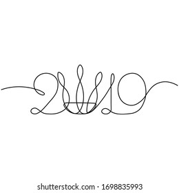Continuous one line drawing of Covid-19 Coronavirus dangerous disease 2019-nCoV pandemic global warning, vector illustration, minimalist style...