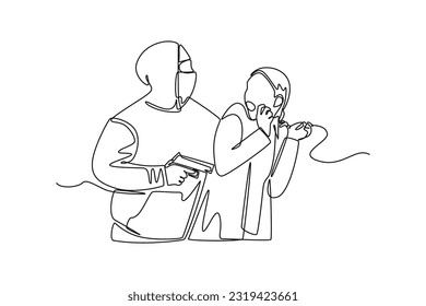 Recorte continuo de una línea 
concepto de actividad criminal. Ilustración gráfica vectorial de diseño de líneas simples.