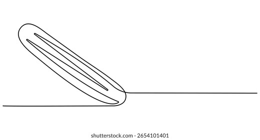 Continuous one line drawing of cucumber with slices,
depicting cool freshness and hydration, line art style vector illustration. 